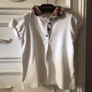 Burberry classic print collared polo.